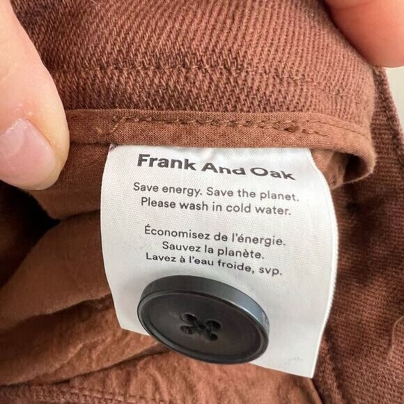 Frank and Oak Amelia Pants Vintage Fit Women’s 00 Brown Balloon Pockets Retro - Picture 4 of 15